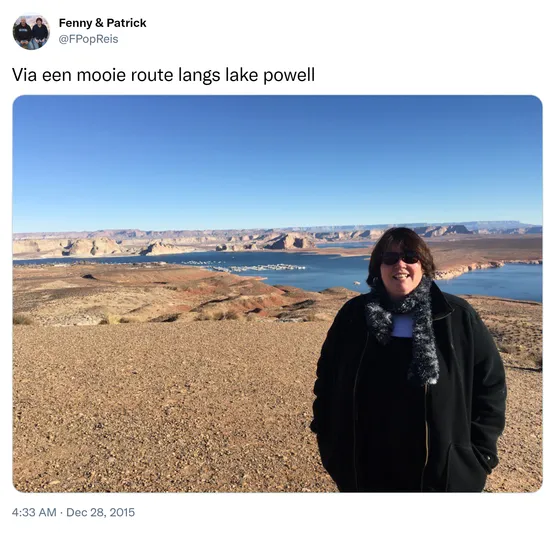 Via een mooie route langs lake powell https://t.co/yJAt8xsnr8
